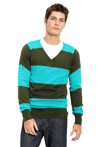 Hurley 'Quad' Stripe V-Neck Sweater